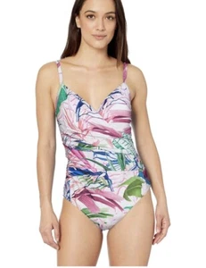 NWT $128 Sz 10 Profile By GOTTEX Club Tropicana Swimsuit One Piece - Picture 1 of 6
