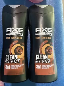 2 AXE Dark Temptation 3 In 1 Body, Face & Hair Wash for Men 16oz large Size - Picture 1 of 4