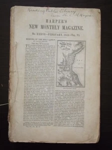 HARPER'S MONTHLY MAG, FEB, 1853 CHARLES DICKENS BLEAK HOUSE & POOR RELATION'S - Imagen 1 de 8