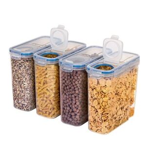 Transparent Cereal Storage Container Sealed Rice Dispenser Bucket  Kitchen