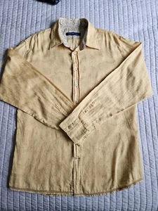 GEORG ROTH Los Angeles Shirt Mens XL(43/44) Pale Yellow Floral Print Long Sleeve - Picture 1 of 8
