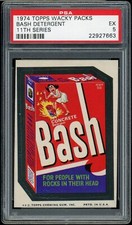 1974 Topps Wacky Packs 11th Series Bash Detergent PSA 5