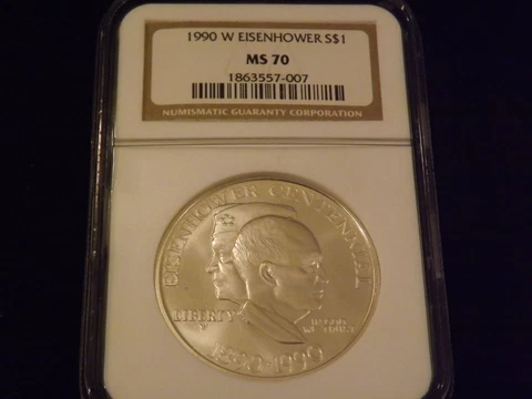 1990  W     $1              Eisenhower            NGC  MS 70 Cover