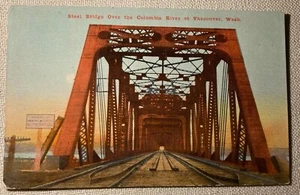 Postkarte Vancouver Washington Stahlbrücke über Columbia River - Bild 1 von 2