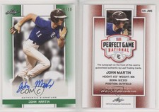 2019 Leaf Perfect Game National Showcase Green /10 John Martin #BA-JM5 Auto