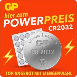 GP Battery | Lithium Knopfzelle Knopfbatterie CR2032 | 1 bis 200 Stück - Bild 1 von 2