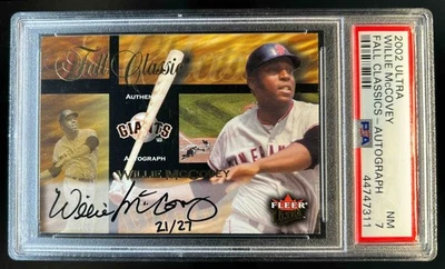 Fleer Ultra Willie McCovey Fall Classics 2002 autógrafo automático #21/27 PSA 7 Foto 1 de 2