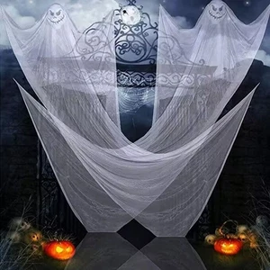 Halloween Hanging Ghost Decor Ghost with Glowing Eyes and Scary Sound - Picture 1 of 14