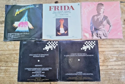 FRIDA LYNGSTAD / CHESS JOB LOT 5 x 7" ABBA BJORN BENNY - Image 1 of 2