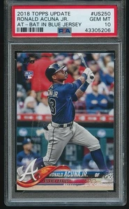 Ronald Acuna Jr 2018 Topps Update PSA 10 GEM MT Rookie RC - Picture 1 of 2