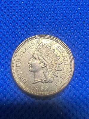 1859 Indian Head Cent AU HIGH GRADE RARE #721 Beautiful coin - Image 1 of 3