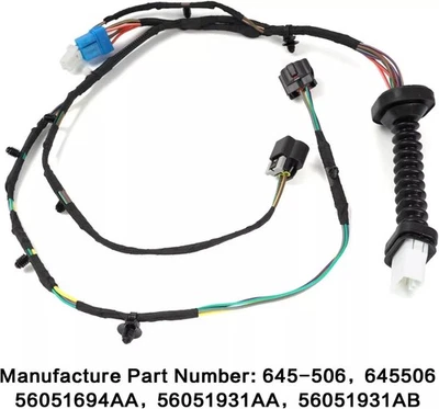 Arnés de cableado de puerta trasera 645506 para Dodge Ram 3500 2004 2005 2006 2007 2008-2010 Foto 1 de 4