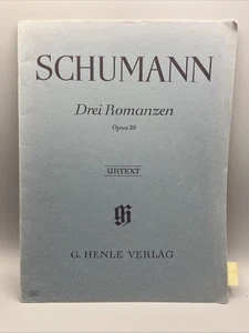 Schumann Piano Drei Romanzen Opus 28 Verlag Urtext Piano Sheet Book 1986 - Picture 1 of 4