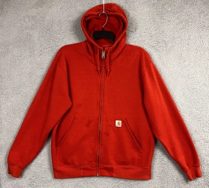 Carhartt Hoodie Sweatshirt Herren Large Burnt Orange Full Zip Workwear gut getragen - Bild 1 von 24