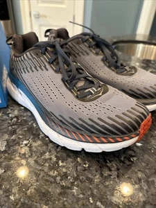 Zapato para correr Hoka Clifton 5 1093755 para hombre 8 azul naranja fresco cómodo - Imagen 1 de 6