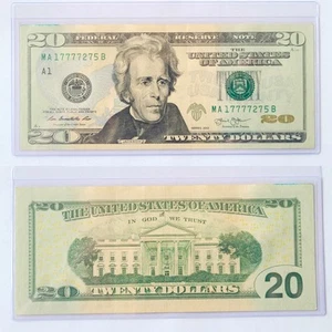 🔥Fancy Serial Number US Currency $20 FRN Series 2013 5-of-a-kind 7's🔥 - Picture 1 of 5