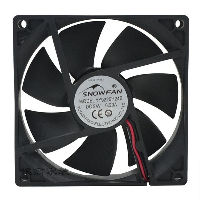 9cm 9225 24V 0.2A 92*92*25MM YY9225H24B 2 wire dual ball bearing cooling fan - Image 1 of 2