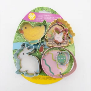 Wilton Easter Cookie Cutters Set of 7 Bunny Chick Carrot Egg NEW Kitchen Cutters - Picture 1 of 5