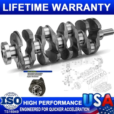 Crankshaft 23111-2G200 For 2011-2020 Hyundai Sonata Kia Forte Optima 2.4L G4KJ - Image 1 of 4