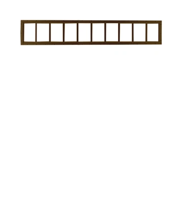 Fixed 10" X 60" BLACK Flush Transom Window with Tempered Glass - Image 1 of 2