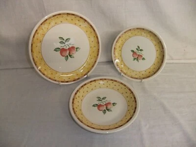 Biltons Staffordshire - Red apples & yellow rim - NEW tableware - 8K5B #