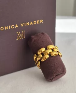Anillo Monica Vinader Reliquia Tejido Cadena Anillo Talla Mediana - Imagen 1 de 2