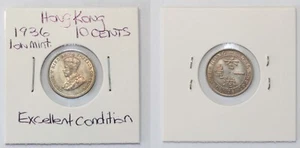 ‘THE HOARD’  1936 HONG KONG 10 CENT COIN KEY DATE HIGH GRADE TONE & LUSTRE - Picture 1 of 16