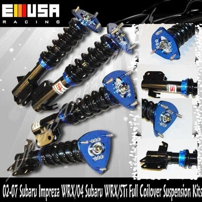Full Coilover Suspension BLUE for06-07 Subaru Impreza WRX TR Sedan 4D 2.5L2458CC - Изображение 1 из 4