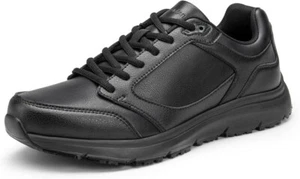Men Non Slip Work Shoes Waterproof Lightweight Restaurant Sneakers size 10 black - Picture 1 of 6