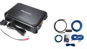 Pioneer GM-DX971 2400 Watt Max Amplifier Car Monoblock Sub Amp + 4 Ga. KIT - Afbeelding 1 van 11
