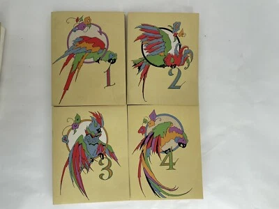 Caja de 4 almohadillas y números de mesa Atq Art Deco combinación puente puntuación Foto 1 de 4