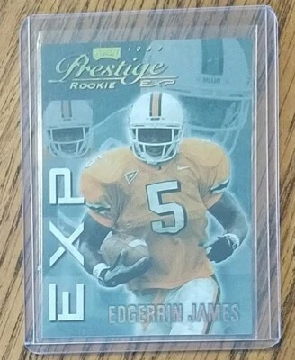 1999 Edgerrin James Playoff Prestige EXP Reflections Gold RC #EX37! #'d 411/1000 - Image 1 of 2
