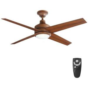 Ceiling Fan 52 in. LED Light Kit Remote Control Indoor Distressed Koa