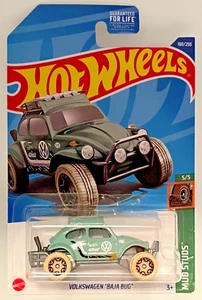 Hot Wheels Volkswagen "Baja Bug" Mud Studs - 5/5 160/250 Tall Card - Picture 1 of 5