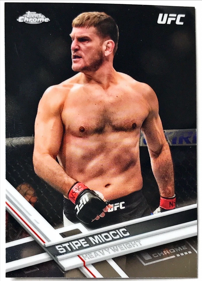 2017 Topps Chrome Stipe Miocic #19 Base Card 1st Year Chrome!! RARE!! - Image 1 of 1