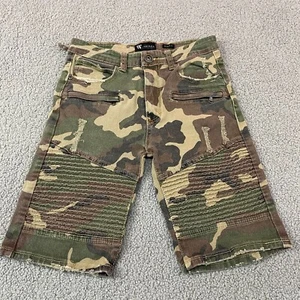 $12 Waimea Boys Jean Shorts Size 16 Green Como Skinny Fit Distressed SHIPS NOW - Picture 1 of 18