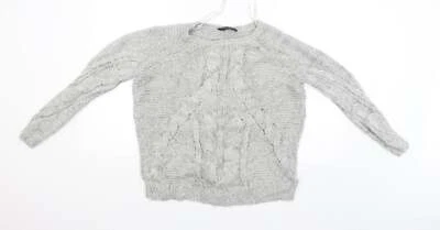 Dorothy Perkins Womens Grey Acrylic Blend Jumper Size 12 - Image 1 of 4