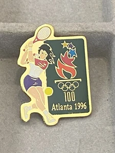 Olympic Tennis Pin Atlanta 1996 with collector card - Picture 1 of 5