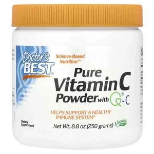 Doctor's Best Pure Vitamin C Powder with Q-C 8 8 oz 250 g Gluten-Free, Soy-Free, - Picture 1 of 2