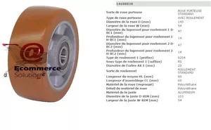 ROUE STABILISATRICE STILL EXV 12 LI 140 54 60 20 mm PIECES GERBEUR ELECTRIQUE - Picture 1 of 1