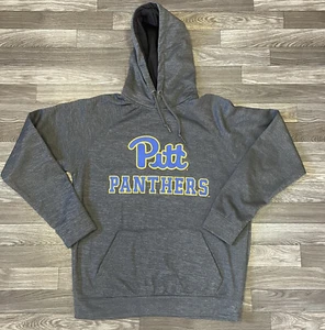 Pittsburgh Panthers Felpa con Cappuccio Uomo Large Grigio Blu Colosseo Atletica - Foto 1 di 7