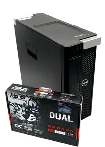 Dell T3600 Workstation 8-Core Xeon E5-2687W 64GB RAM RX460 2GB W10 DVD - Foto 1 di 5