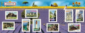 2004-Neues Blatt**Frankreich zu sehen Nr. 4-Porträts von Regionen-Briefmarke.Yv..Bf.77 - Bild 1 von 1