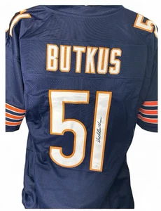 DICK BUTKUS SIGNED AUTOGRAPHED CHICAGO BEARS JERSEY JSA WITNESSED COA - Picture 1 of 3