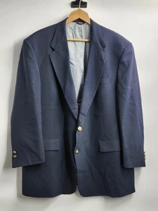 Vtg Jack Nicklaus 46R Navy Blue Gold Button Mens Blazer Sport Coat Suit Jacket - Picture 1 of 10