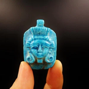 Máscara amuleto colgante antigua rara de la antigua reina egipcia Tiye... ÚNICA - Imagen 1 de 8