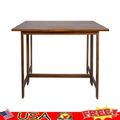 Solid Wood Folding Console Table Dining Flip-Top Expandable Space-Saving Desk US - Image 1 of 4