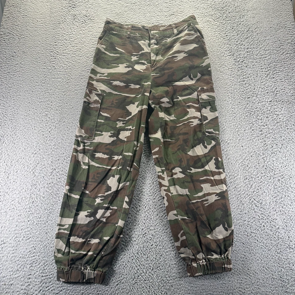 Pantalón Forever 21 Mujer L Verde Camuflaje Algodón Carga Utilidad Ropa de Trabajo Táctico Foto 1 de 4