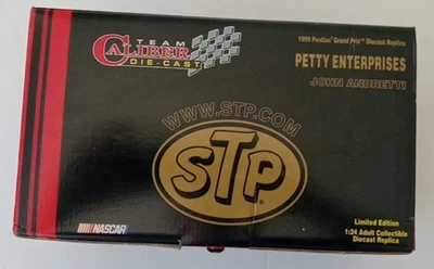 Team Caliber 1999 John Andretti #43 STP Pontiac Grand Prix escala 1:24 fundido - Imagem 1 de 4