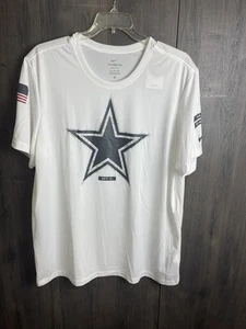 Nike Dallas Cowboys Salute To service Dri Fit T-Shirt Adult 2XL White NWT - Picture 1 of 9